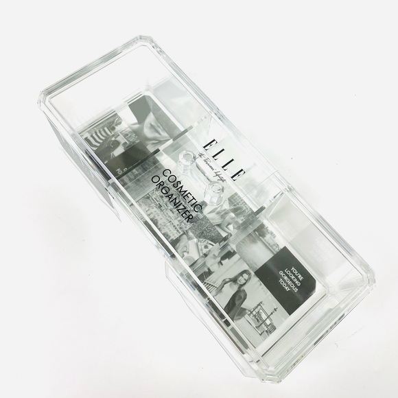 ELLE 3 Compartment Cosmetic Organizer with Lid - Picture 6 of 7